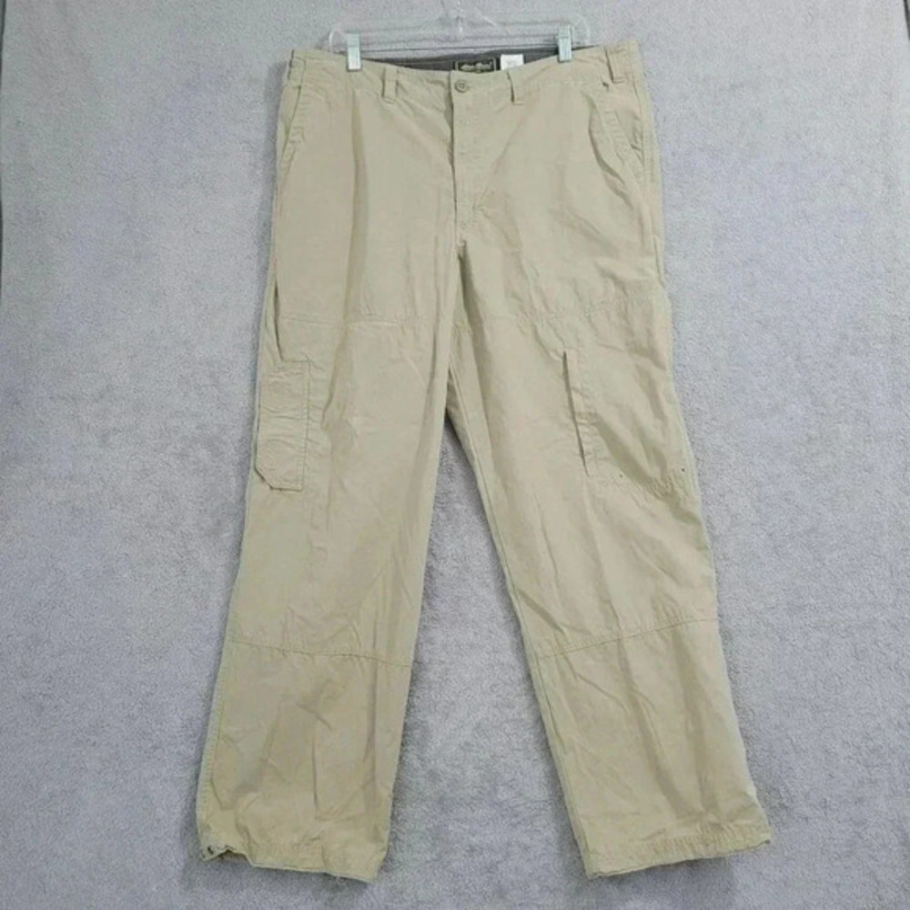 💥   Mens Loose Fit Cargo Outdoor Pants 38 X L32 Cotton Nylon Blend   4CT
